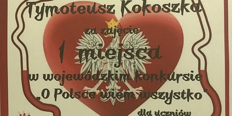 Powiększ grafikę: Wojewódzki Konkurs "O Polsce wiem wszystko"
